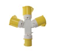Faithfull Power Plus FPPSOCK3WAY 3-Way Splitter 110V |