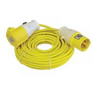 Faithfull Extension Trailing Lead FPPTL14ML - 14m L/V 110V 16A 1.5mm Cable - Yellow
