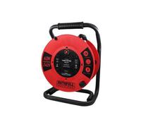 Faithfull 40m 13A 4 Socket Heavy Duty Open Cable Reel FPPCR40240HD XMS25CR40M