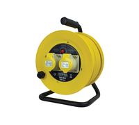 Faithfull Power Plus Cr5016-Tb Open Drum Cable Reel 110V 16A 2-Socket 50M (1.5mm Cable) Fppcr50Ml