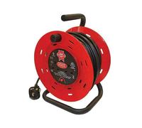 Faithfull Power Plus Open Drum Cable Reel 240 Volt 25 Metre 13 Amp 2 Socket FPPC
