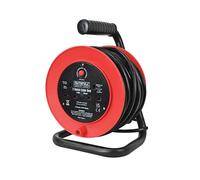 Faithfull Cable Reel FPPCR15 2-socket 13A 240V Open Drum 15m Blue