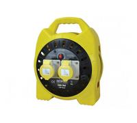 Faithfull Power Plus Semi-Enclosed Cable Reel 110V 16A Multi Colour (15M (1.5mm Cable))