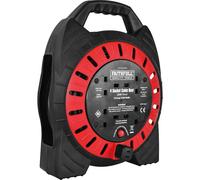 Faithfull FPPCR20MSE 25M 240v Enclosed Cable Reel, Red/Black, 20M