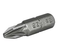Faithfull Pozi 2 S2 Grade Steel Screwdriver Bits x 25mm Pack of 3
