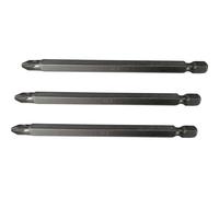 Faithfull Pozi S2 Power Screwdriver Bits PZ2 100mm Pack of 3