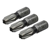 Pozi Impact Scewdive Bits PZ3 x 25mm (Pack 3) FAISBPZ325IM