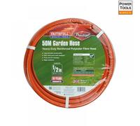 Faithfull FAIHOSE50PRE 50M (164 ft) Prestige Heavy-Duty Reinforced PVC Garden Hose 12.7 mm (1/2 Inch) Diameter, Orange