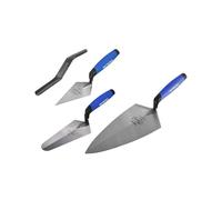 Faithfull 4 Piece Trowel Set Brick Pointing Soft Grip Handle Faiptfset4