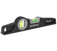 Faithfull FAISLHD250 Prestige Professional Aluminium Magnetic Scaffold Level 250 mm,Black