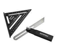 Faithfull Prestige Sliding Bevel (10in) & Quick Square (7in) Set - Multifunctional Roofing & Framing Carpentry Tools with Precision Engraved Imperial Measurements