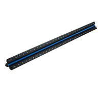 Faithfull 78L030 Prestige Tri-Scale Architect Rule Black Aluminium 300Mm