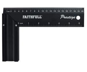 Faithfull Prestige Try Square Black Aluminium 200mm (8in) FAICS8CNC