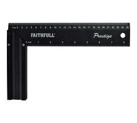 Faithfull 718L25 Prestige Try Square Black Aluminium 250mm (10In) Faics10Cnc