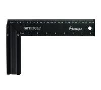 Faithfull 718L25 Prestige Try Square Black Aluminium 250Mm (10In)