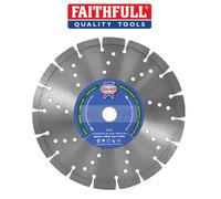 Faithfull FAIDB230PRO Paving Slab, Concrete, Brick, Kerb Stone Professional Diamond Cutting Blades 230 mm (9 Inch), Silver