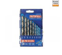 Faithfull Pro M2 Grade HSS Metal Drill Bit 10 Piece Set, 1 - 10mm FAIMSET10PRO