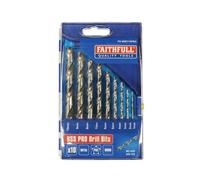 Faithfull Professional HSS Jobber Drill Bit Set, 10 Piece (1 - 10mm) FAIMSET10P