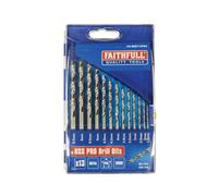 Faithfull Professional Hss Jobber Drill Bit Set, 13 Piece 15 - 65mm Faimset13Pro