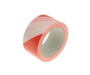 Faithfull Professional Self-Adhesive Hazard Tape Red And White Stripes (Red/white)