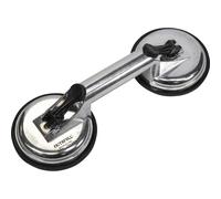 Faithfull Suction Cup Lifter FAISUCPAD2 - Aluminium Double Pad, 120 mm, Supports up to 110 kg