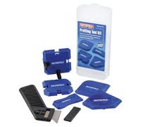 Faithfull Profiling Tool Kit - 12 Piece Sealant & Grout Removal & Finishing Set with Scrapers, Profiling Guides, Flexible TPR Joint Smoothing Tools & Storage Case for Sealant & Grouting Applications