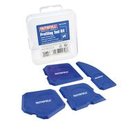 Faithfull Profiling Tool Kit - 4 Piece Sealant & Grout Finishing Set with 13 Profile Variations, Flexible TPR Joint Smoothing Tools & Storage Case for Silicone, Caulk & Sealant Application