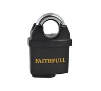 Faithfull Pvc Coated Br Padlock 50mm Multi Colour (50mm)