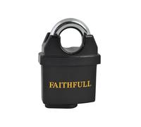 Faithfull Pvc Coated Brass Padlock 50mm - Multi Colour - 50mm - Multi Colour