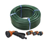 Faithfull PVC Reinforced Hose 15m Fittings and Spray Gun