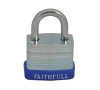 Faithfull Qc0130 Laminated Steel Padlock 30mm 3 Keys Faipllam30