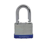 Faithfull Qc0150 Laminated Steel Padlock 50mm 3 Keys Faipllam50
