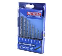 Faithfull FAIQCSET8 Quick Change Impact Drill Bit Set 8 Piece