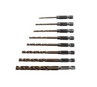 Faithfull Quick Change Impact HSS Cobalt Drill Bit Set 8 Piece FAIQCSET8