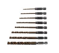 Faithfull Quick Change Impact HSS Cobalt Drill Bit Set 8 Piece FAIQCSET8