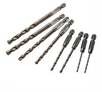 Faithfull Quick Change Impact Rated Drill Bits 2 - 6mm 8 Piece Set FAIQCSET8