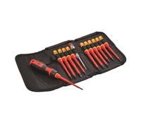 Faithfull Quick Change VDE Screwdriver Set in Red Faithfull Red