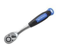 Faithfull Quick Release Ratchet Handle - 72 Teeth Mechanism, 1/2in Square Drive, Crome Plated Finish & Soft-Grip Handle
