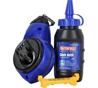 Faithfull FAICLKIT Rapid Chalk Line Kit 30M with Chalk and Mini Level