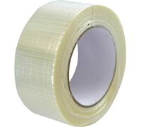 Faithfull Reinforced Crossweave Tape Clear 50mm 50m