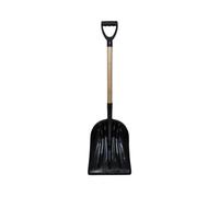 Faithfull Debris Shovel - Large Impact Resistant, Non-Sparking Plastic Scoop with Durable FSC Ash Wood Shaft & D Grip Handle - Blade size 360 x 460mm, Total length 1200mm