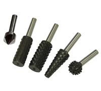Faithfull Rotary 4 burrs and 1 countersink Set (5 Pieces)