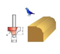 Faithfull Router Bit TCT 6.3mm Rounding Over 1/4in Shank - 3 Pack