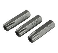 Faithfull S2 Security Torx Screwdriver Bits T40 25mm Pack of 3