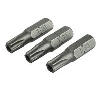 Faithfull S2 Security Torx Screwdriver Bits T30 25mm Pack of 3