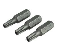 Faithfull S2 Security Torx Screwdriver Bits T25 25mm Pack of 3