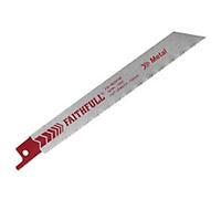 Faithfull Sabre Saw Blade for Metal Cutting S918E 150 mm x 18 TPI Pack of 5