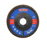 Faithfull Abrasive Flap Disc Aluminium Oxide 115mm 120g Pack of 1