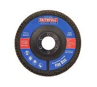 Faithfull Sanding Flap Disk Amuninium Oxide 40 Grit (Coarse) 115mm (4.5") For Angle Grinders