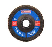 Faithfull Aluminium Oxide Abrasive Flap Disc – 125mm, 80g – Pack of 1